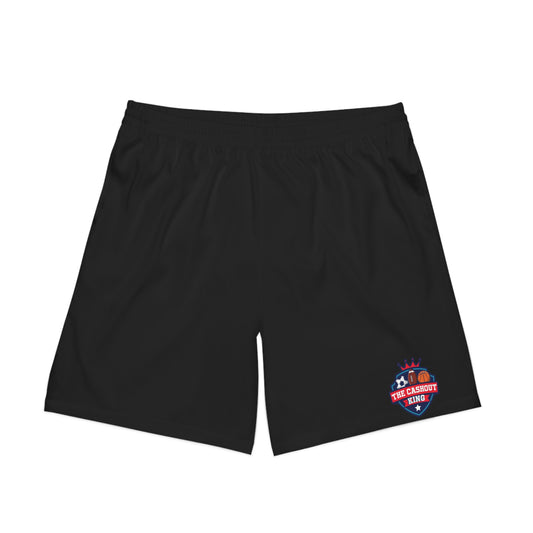 Black Men's Elastic Beach Shorts